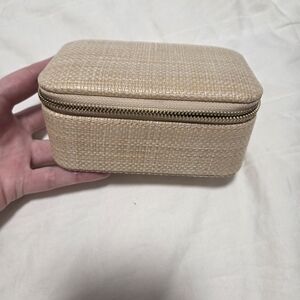 NWOT J Crew Factory Tan Woven Jewelry Box